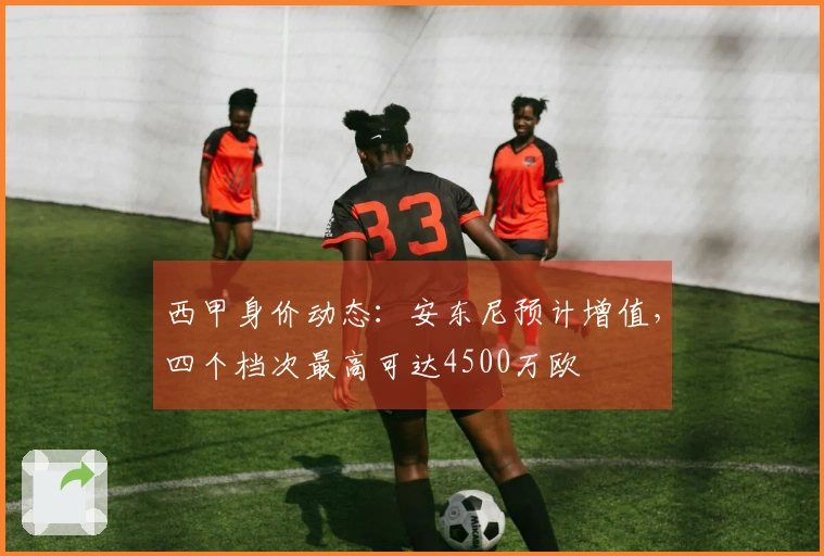 西甲身价动态：安东尼预计增值，四个档次最高可达4500万欧